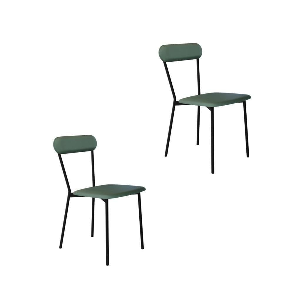 Cadeira Vintage Emília Fixa C-4 Pes 450 X 505 X 810 Mm C-2 Un.cn.urano Vd.salvia Cn.urano Verde Sálvia