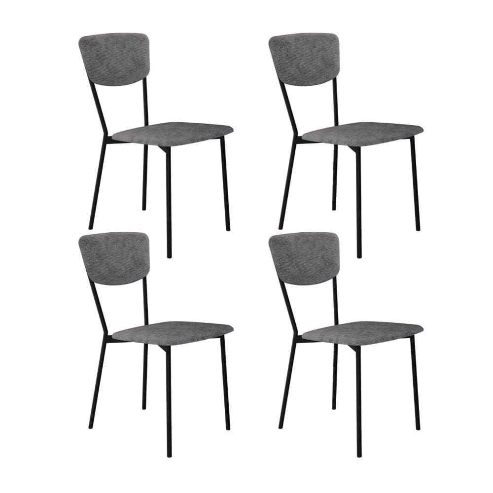 Cadeira Vintage Retrô Fixa C-4 Pés 425 X 505 X 830 Mm C-4 Un. Cy.nevoa Prata Névoa Prata City