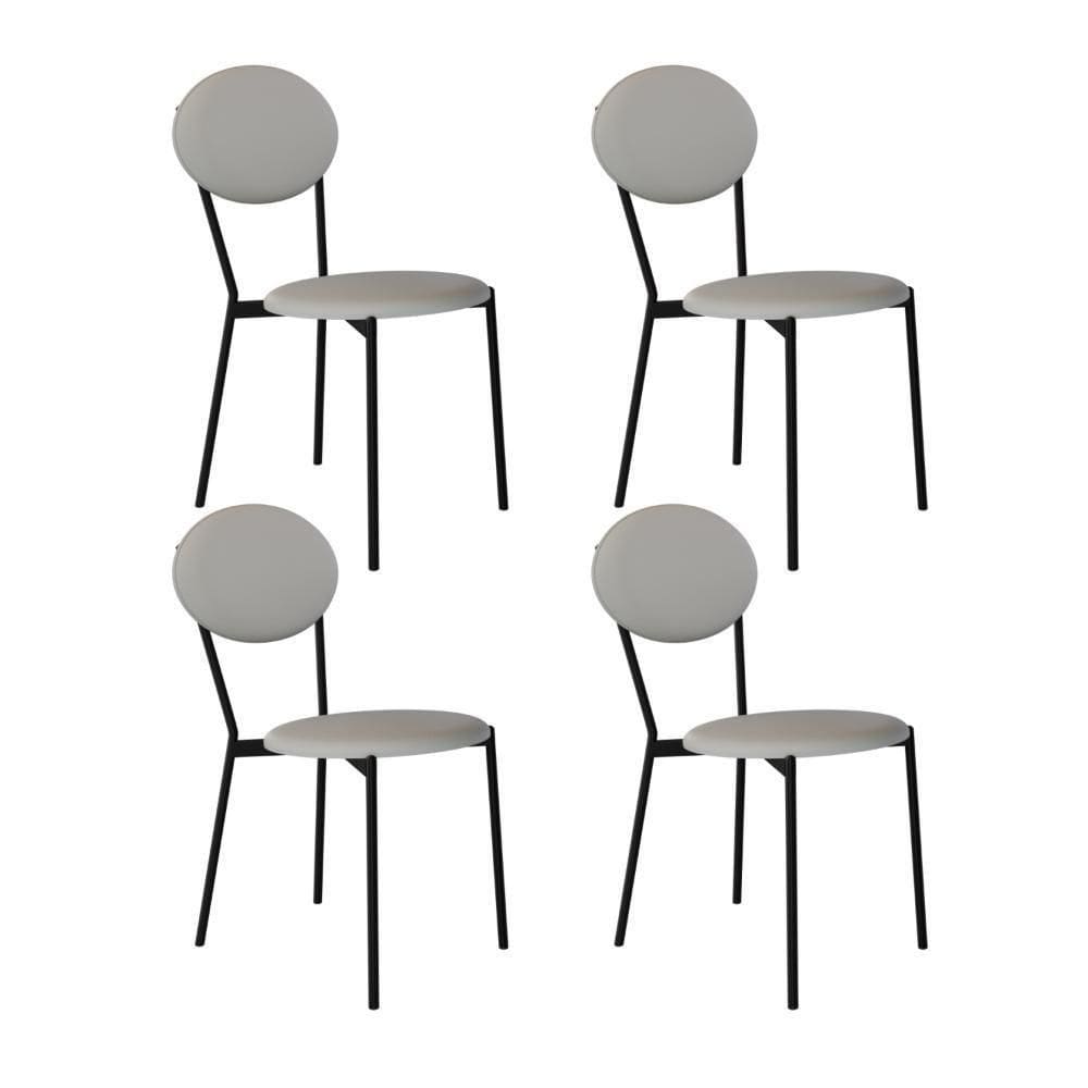 Cadeira Vintage Elipse Fixa C-4 Pes 430 X 535 X 860 Mm C-4 Un. Cn.saturno Off White Cn.saturno Off White
