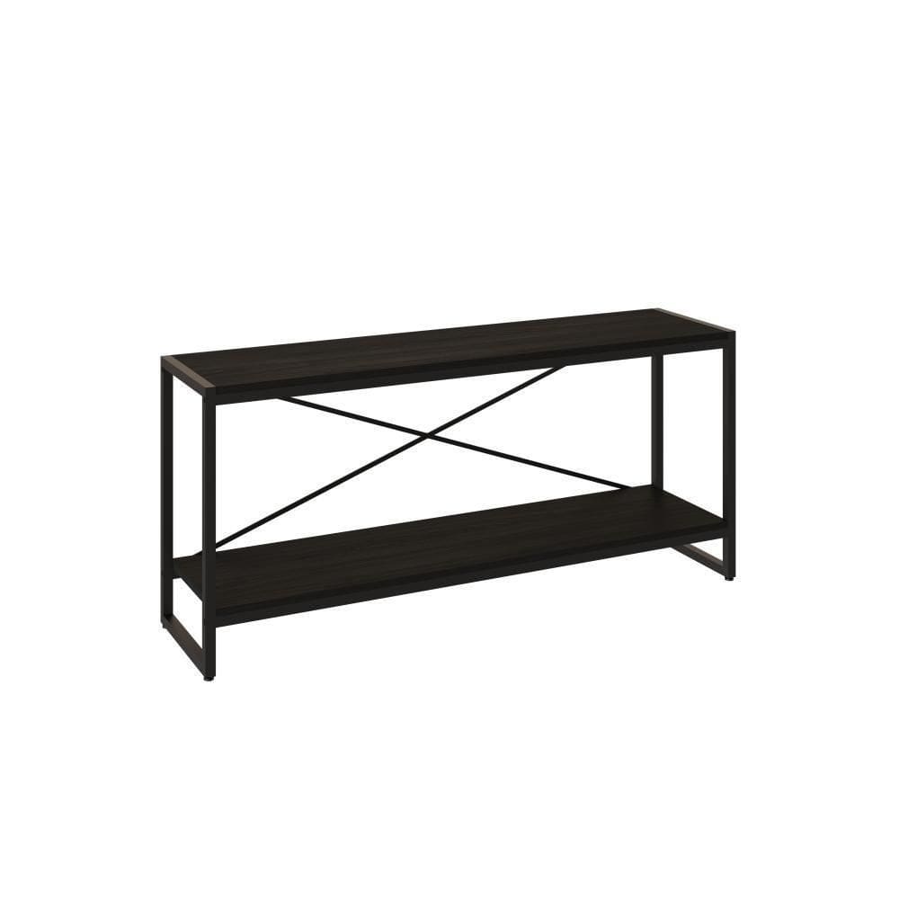 Rack P-tv Dynamica 120x30x56cm C-02 Prateleiras Preto ônix - Est.preta Preto ônix - Est.preta