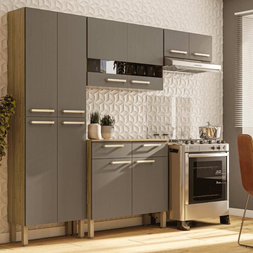 Cozinha Nala C/ Balcão Freijó Gris