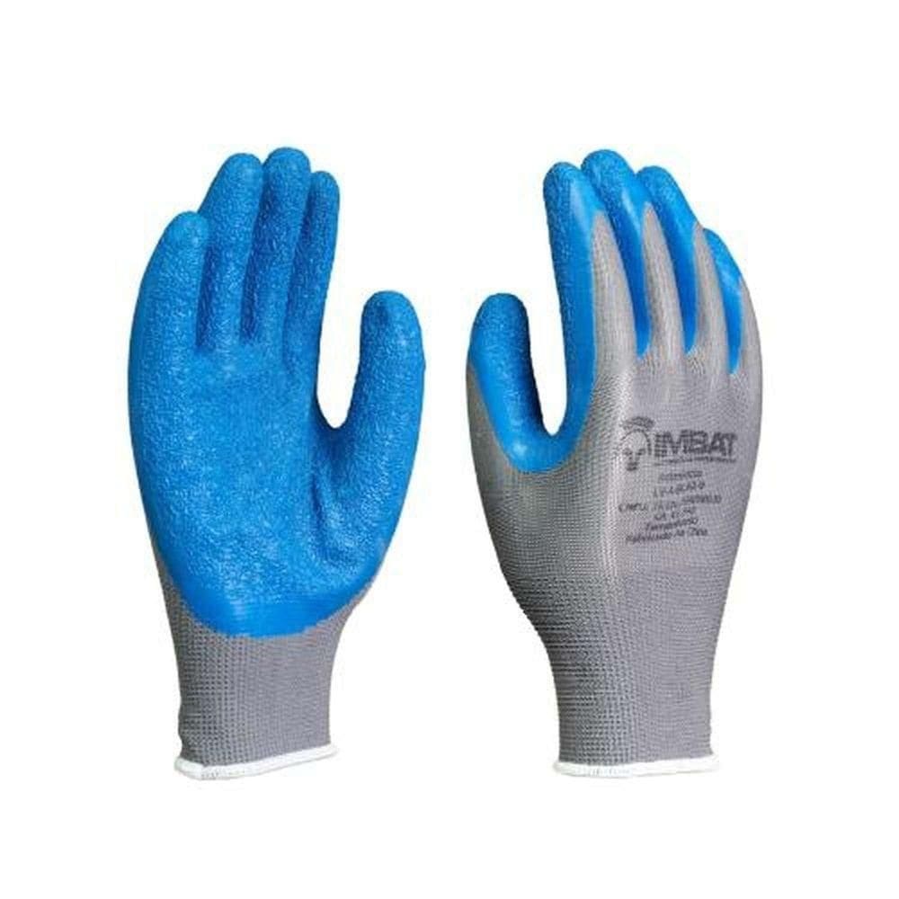 Luva De Segurança Poliéster Com Látex Azul Tamanho 9 (g) - Uso Doméstico E