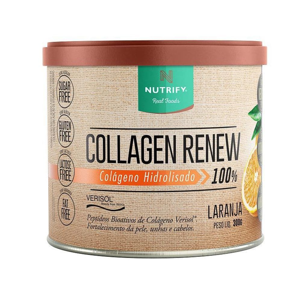 Colágeno Hidrolisado Nutrify Collagen Renew Laranja 300g