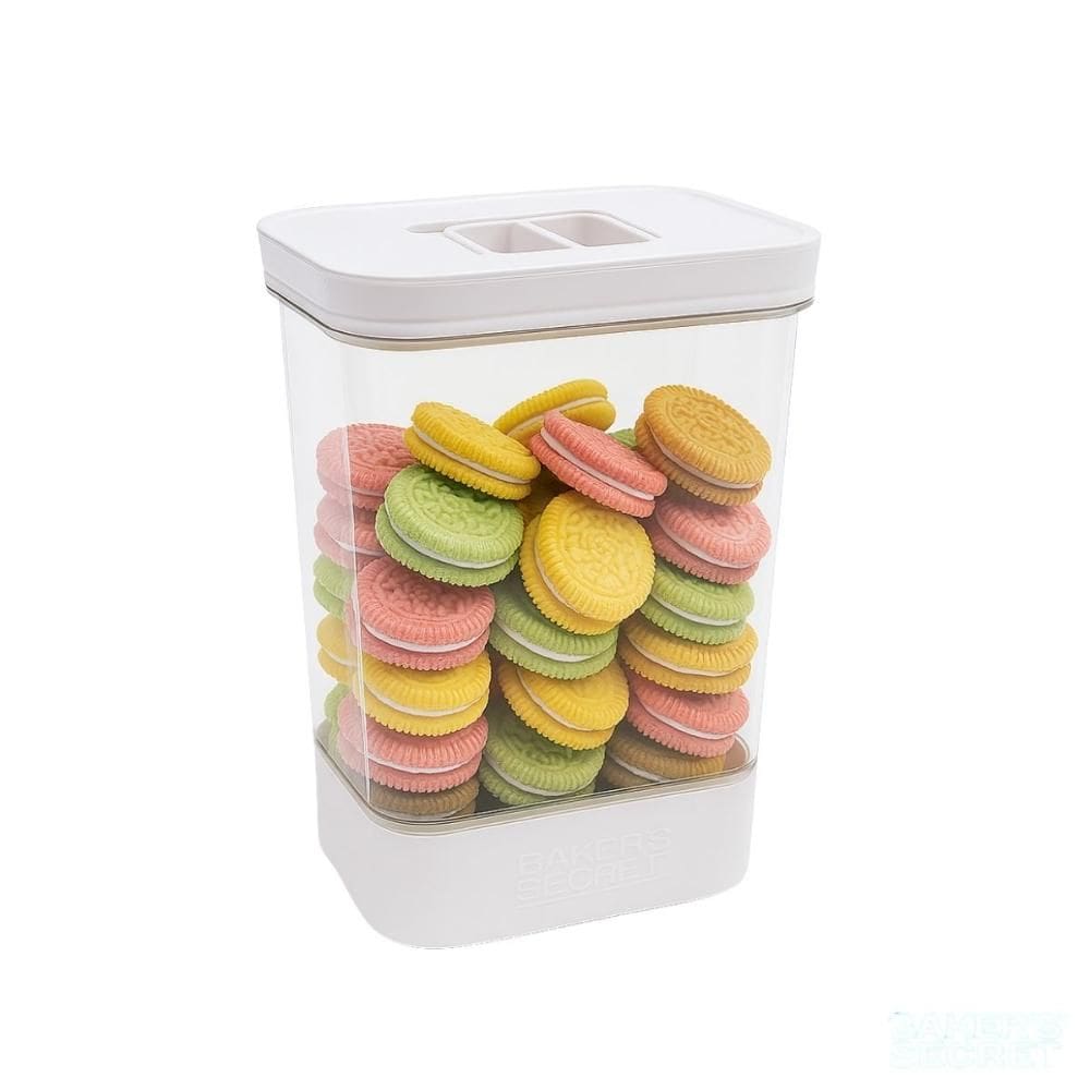 Pote Hermético Porta Mantimentos Tampa Cozinha 2400ml Branco