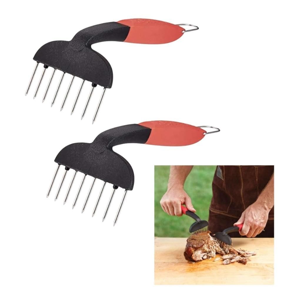 Kit 2 Desfiadores Carne Manual Garra Urso Churrasco Outset