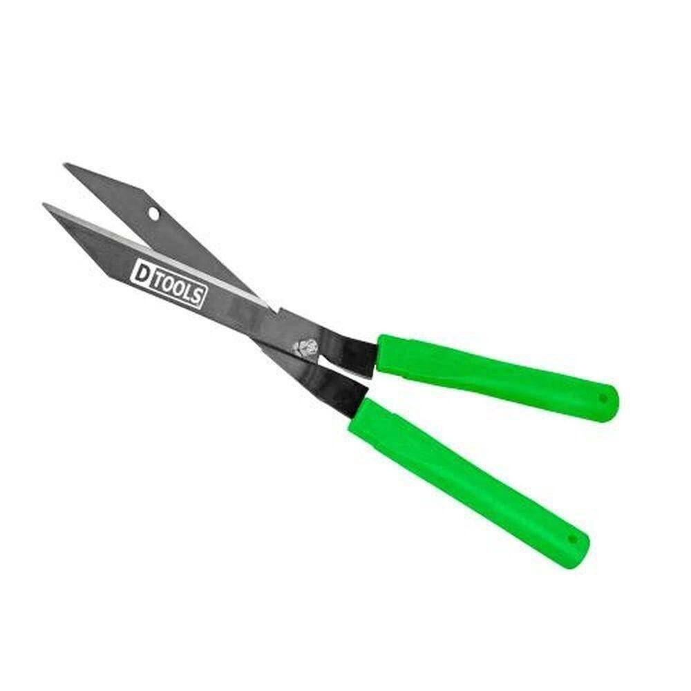 Tesoura Para Grama 12`` Cabo Plástico Verde - Ideal Para Jardins E Arbustos