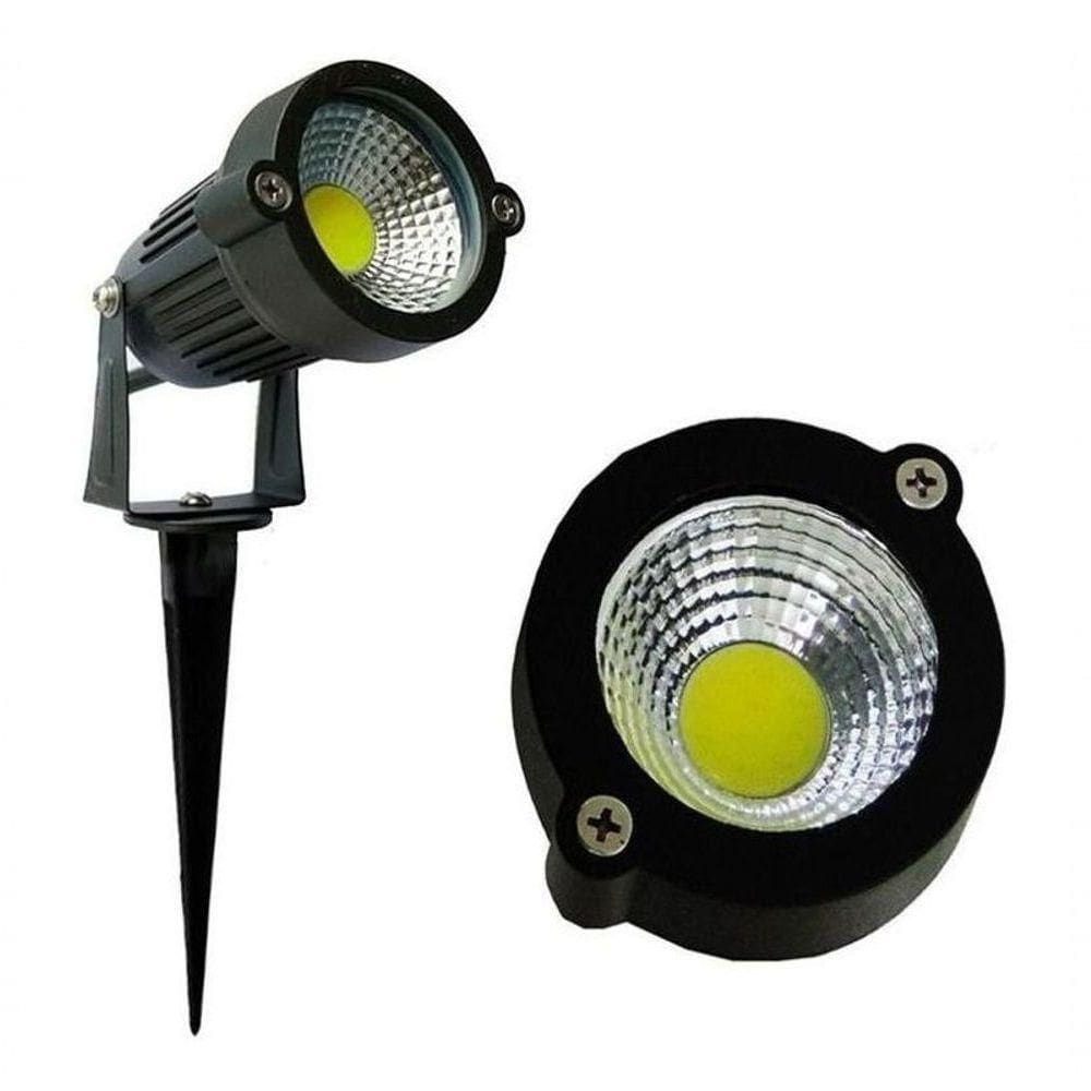 Lampada Espeto De Jardim Luminaria Led Plana 5w