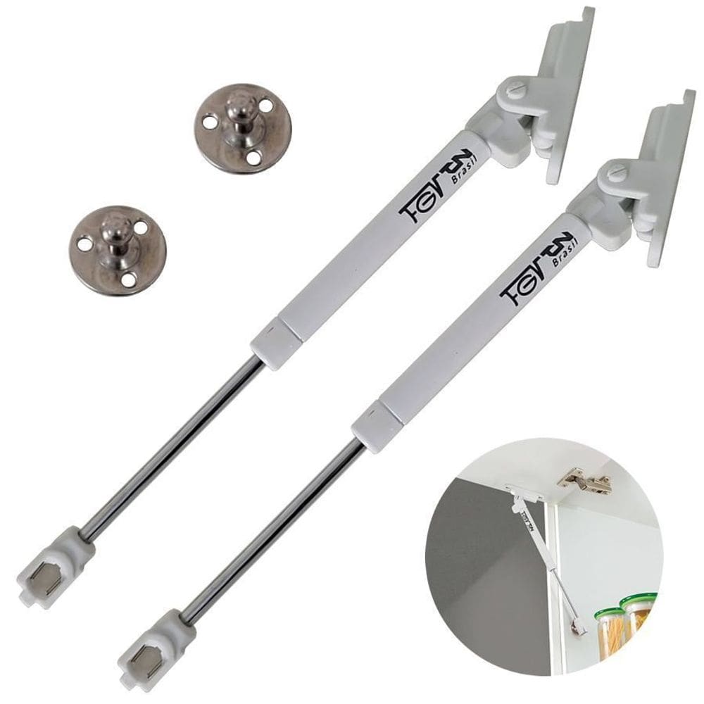 Pistão a Gás 80N com amortecedor FgvTn Cinza- Kit com 2 unidades