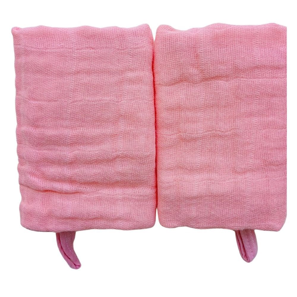Kit 2 Toalhas Pano de Boca Bebe Soft de Algodão  Menina Enxoval Com Prendedor de Chupeta
