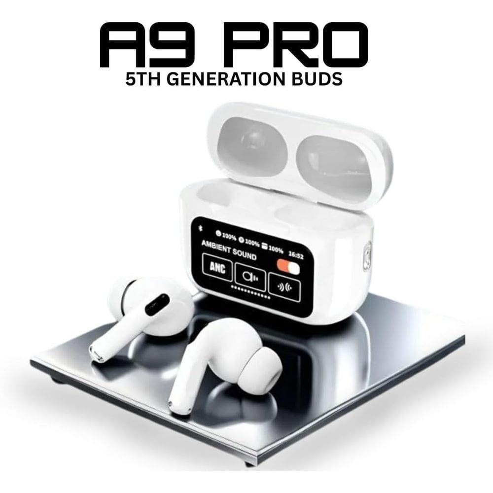 Fones de ouvido  A9 Pro com cancelamento de ruído,tela LED sem fio 13 em 1, microfone ,música, jogos e chamadas – Funciona com Todos Celulares