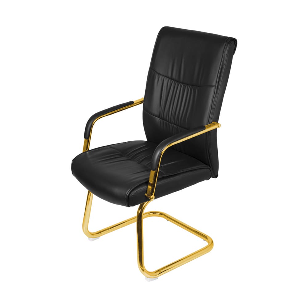 Cadeira de Escritório Estocolmo Fixa | Dourado Brliho