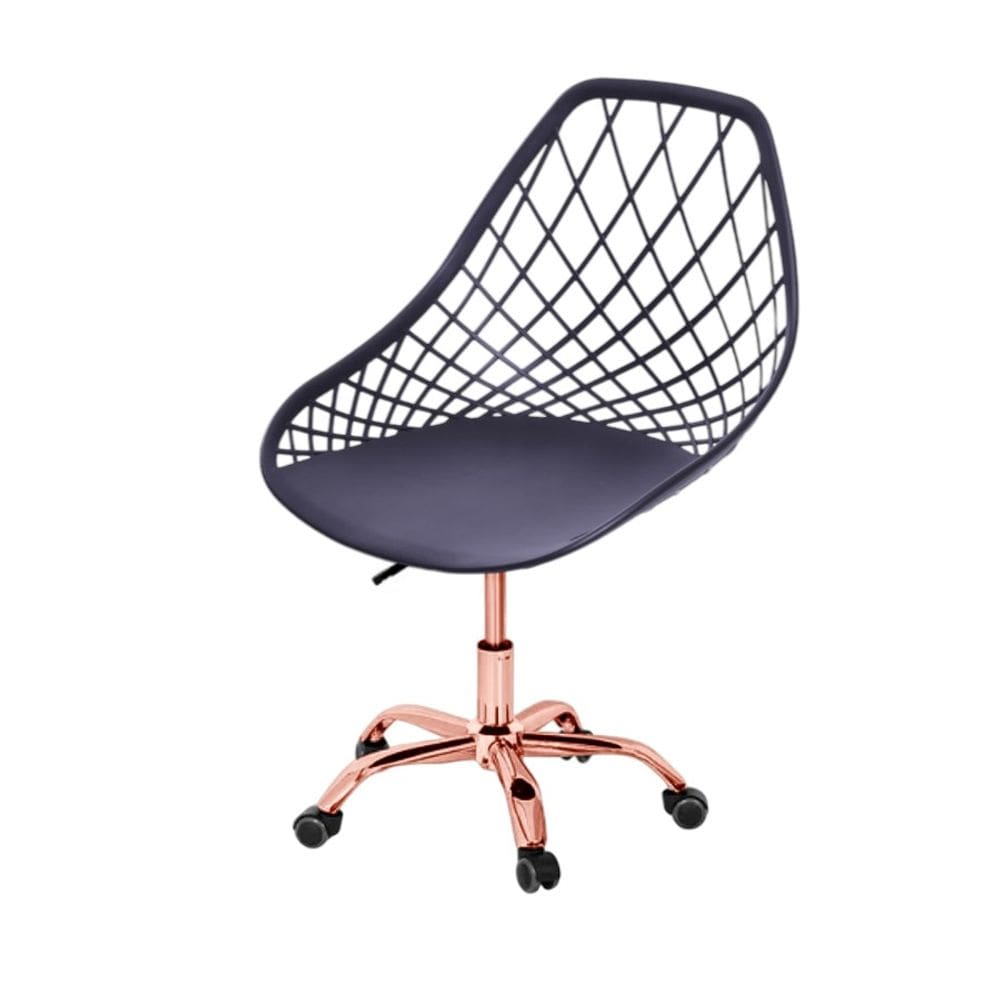 Cadeira Giratório Kaila Preta | RoseGold