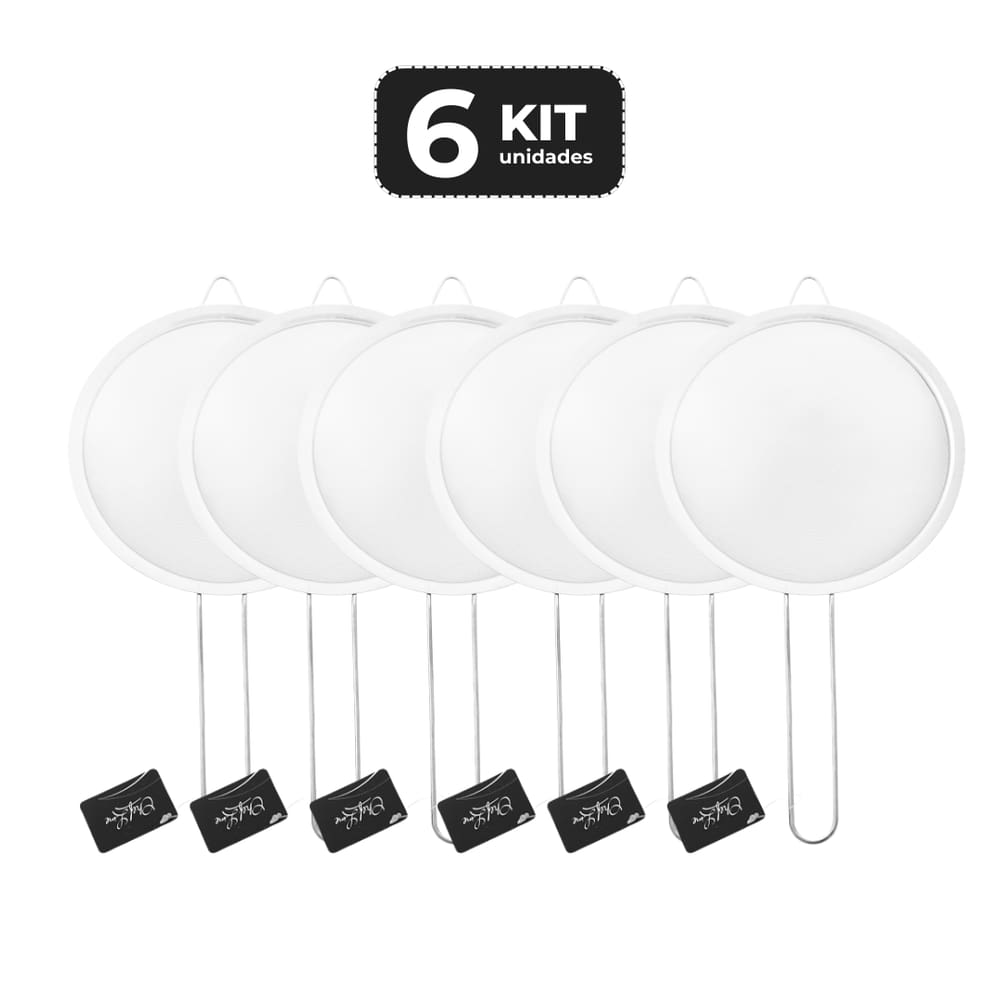 Kit 6 Peneira Inox Ø 20 Cm