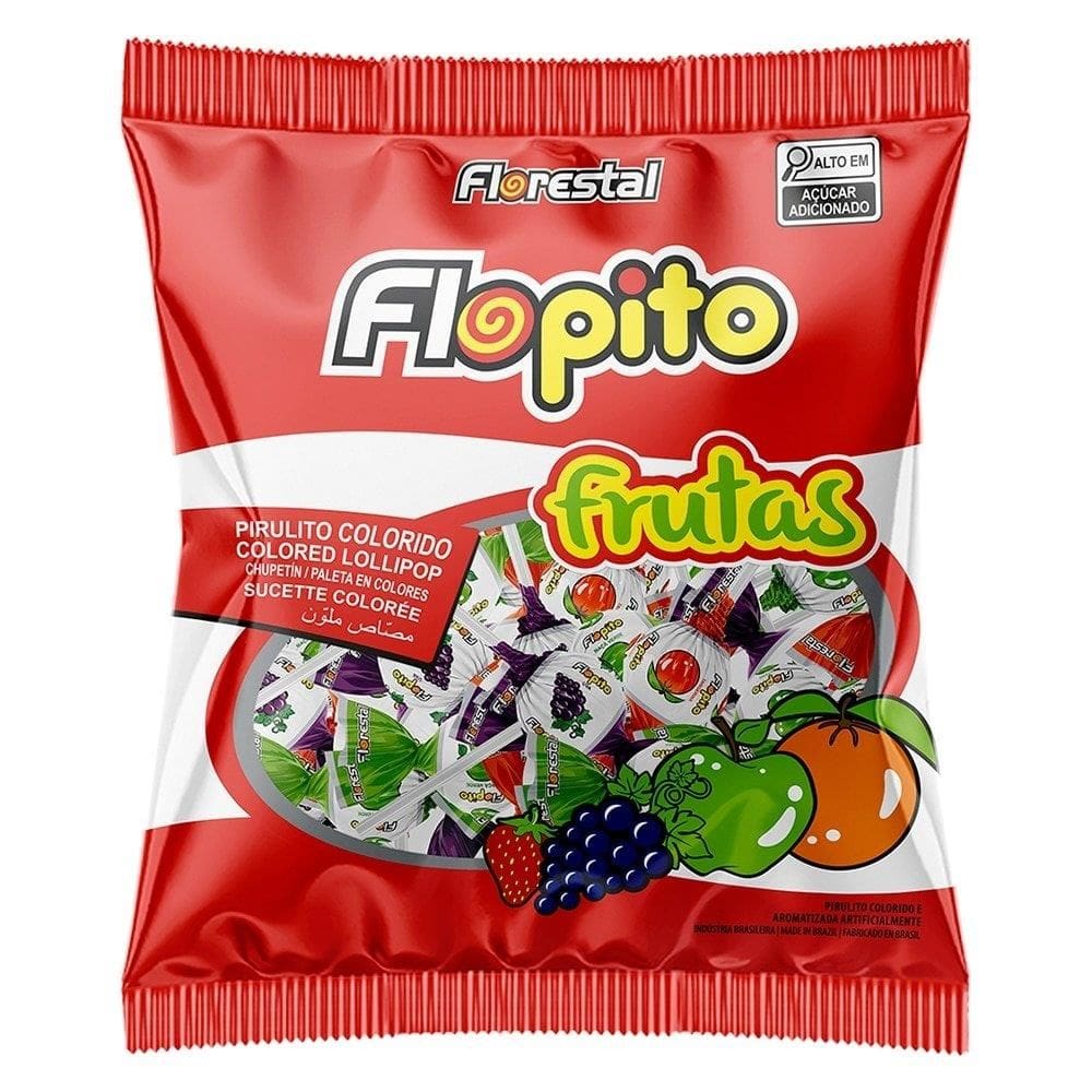 Pirulito Florestal Bola Frutas 800g
