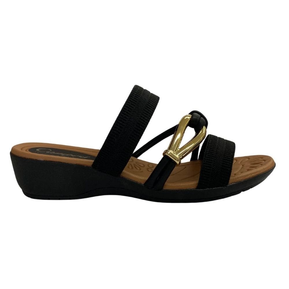 Tamanco Campesi CE232 Feminino Preto saltinho casual