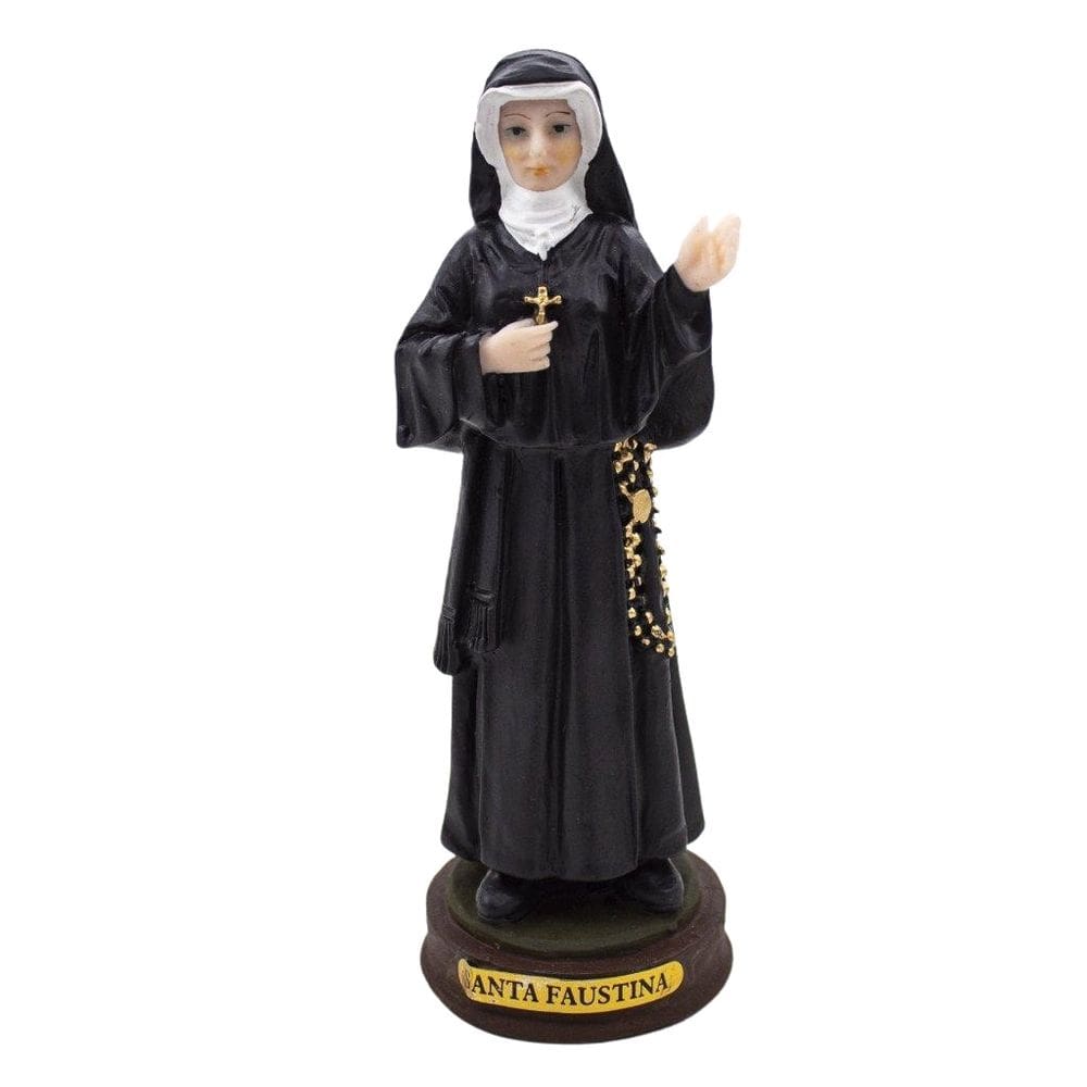 Imagem Santa Faustina Resina 15 Cm