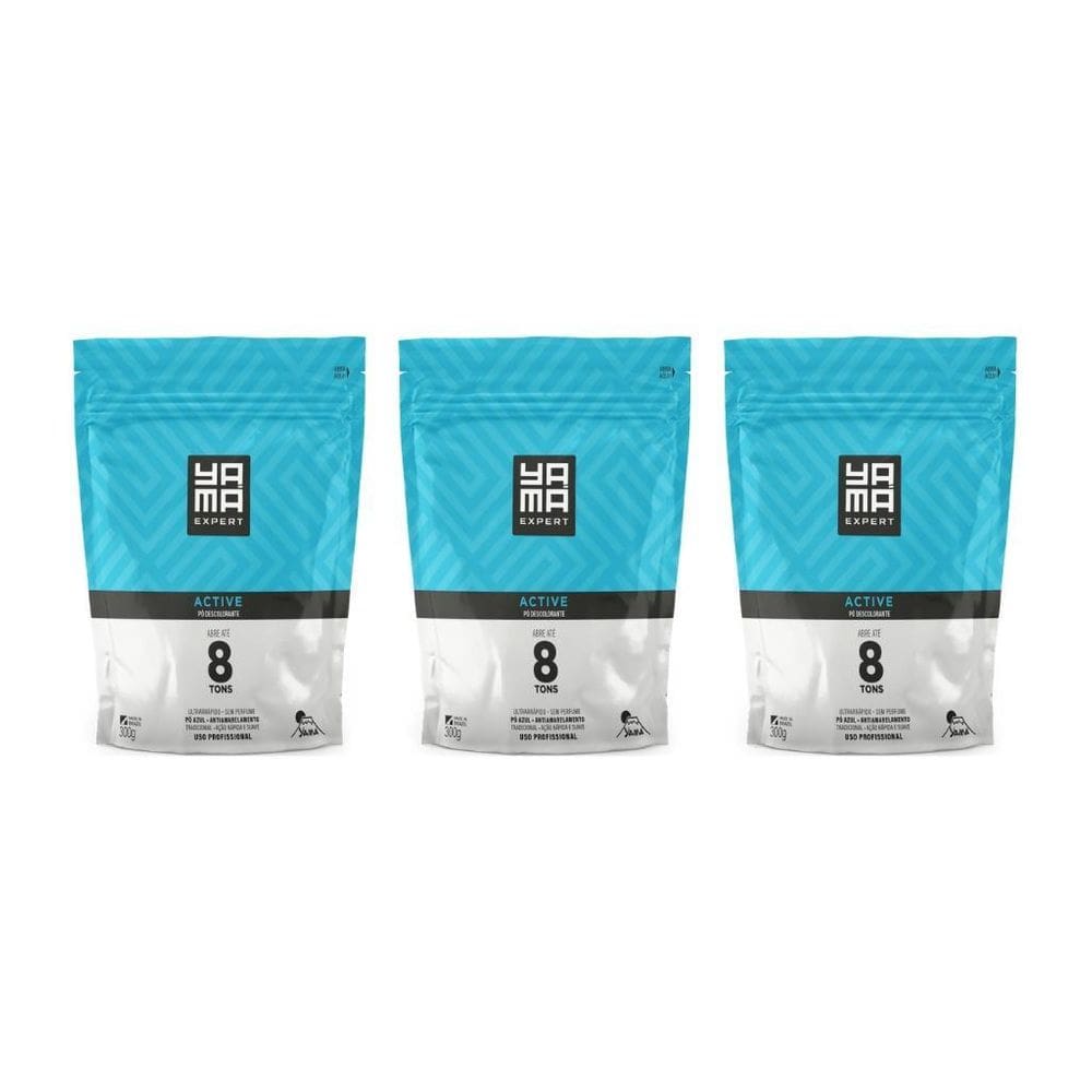 Po Descolorante Yama Active 300G - Kit Com 3Un
