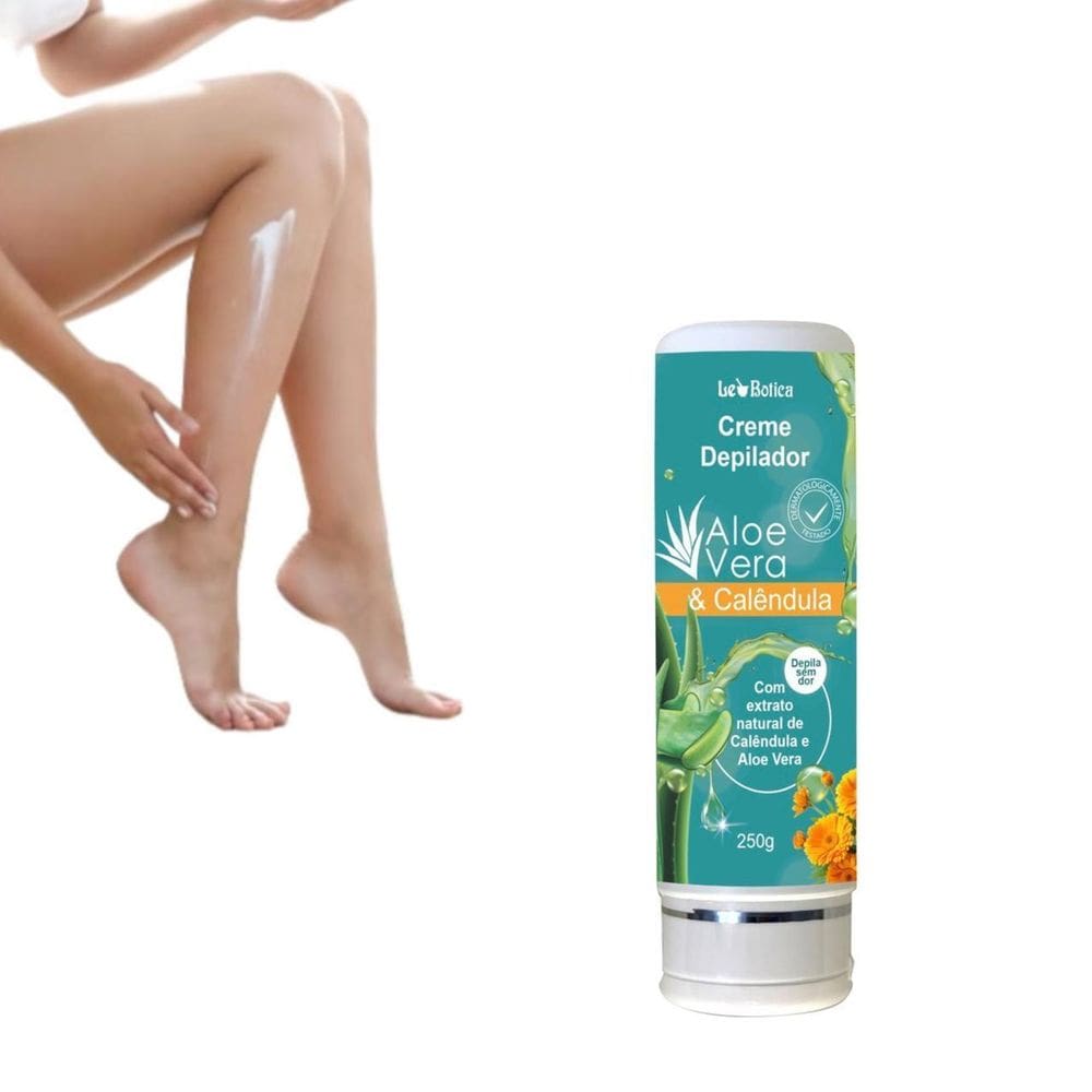 Creme Depila Sem Dor Axila Virilha Pernas Calêndula E Aloe