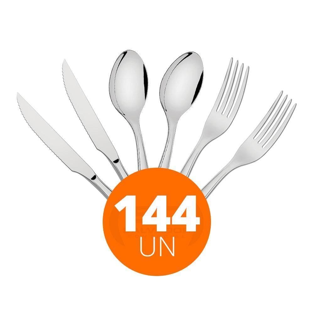 Facas, Garfos E Colheres Luxo Laguna 144 Pç Inox Tramontina