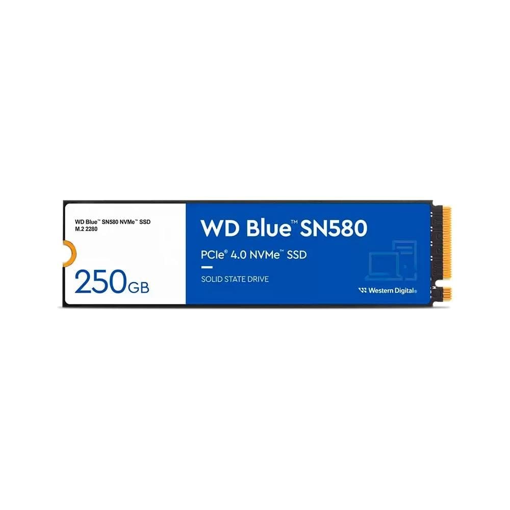 SSD 250GB WD Blue SN580 NVMe M.2 PCle Leitura 4000  Gravacao 2000 - WDS250G3B0E