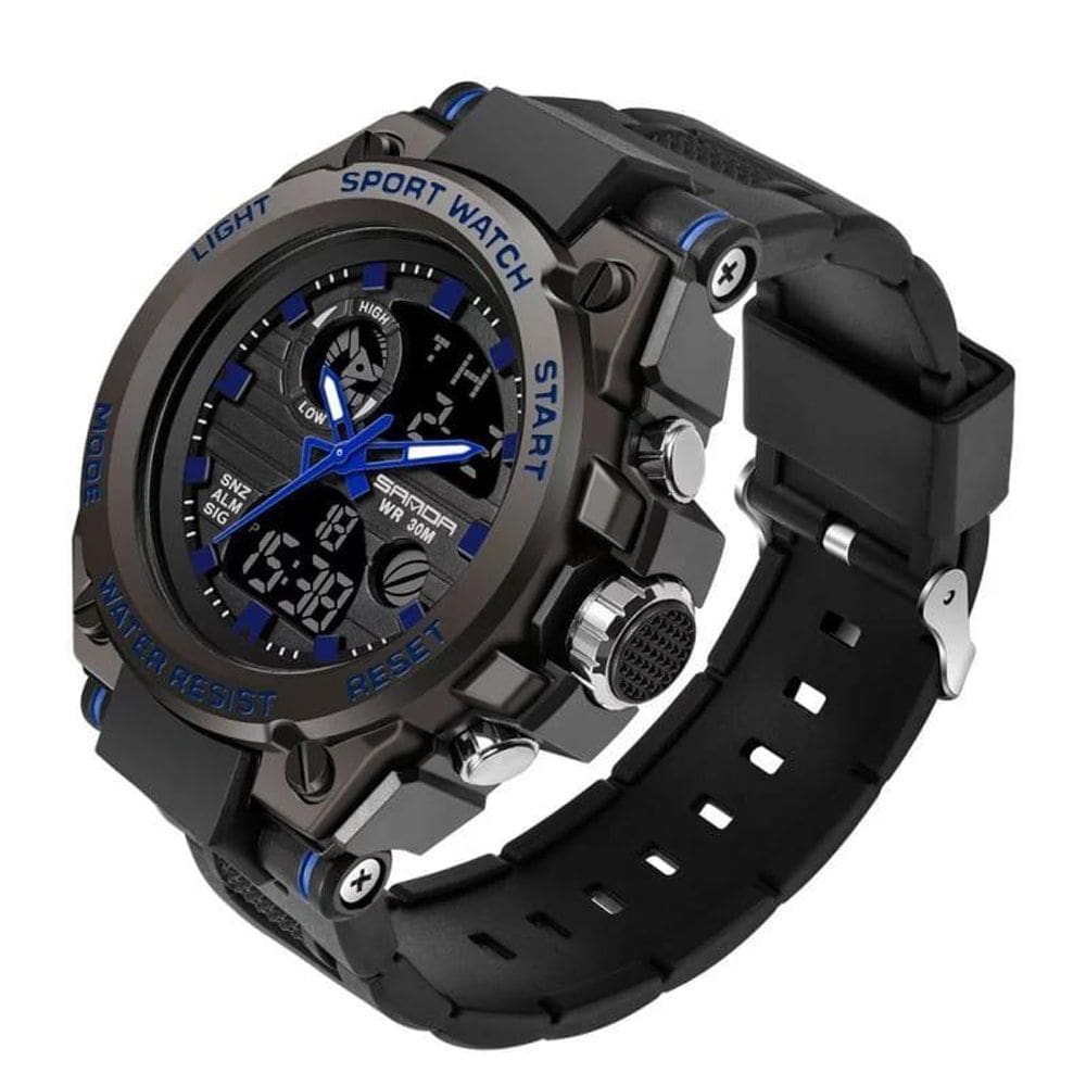 Relógio Masculino Esportivo Sanda 739 Estilo Militar Azul