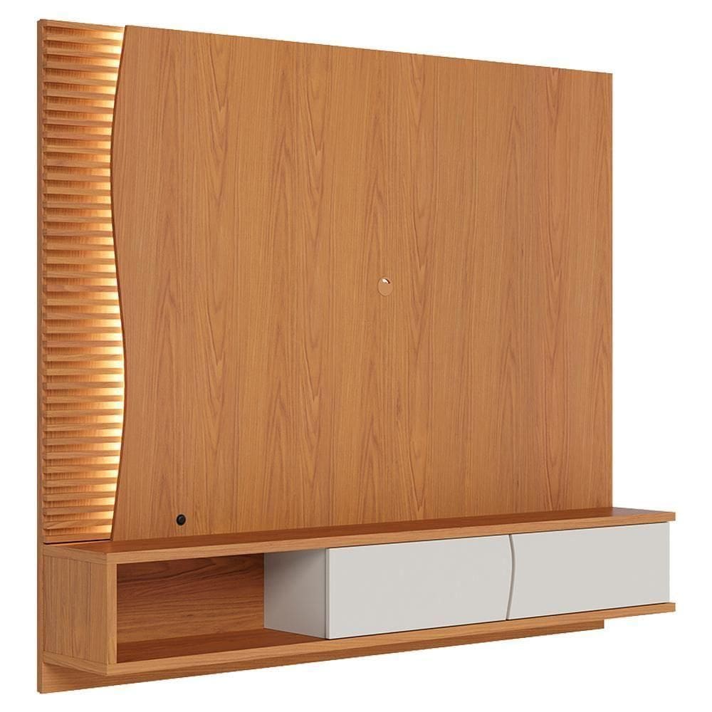 Painel Suspenso TV 65 Polegadas 179 Cm Egeu Colibri Freijo Off White Matte