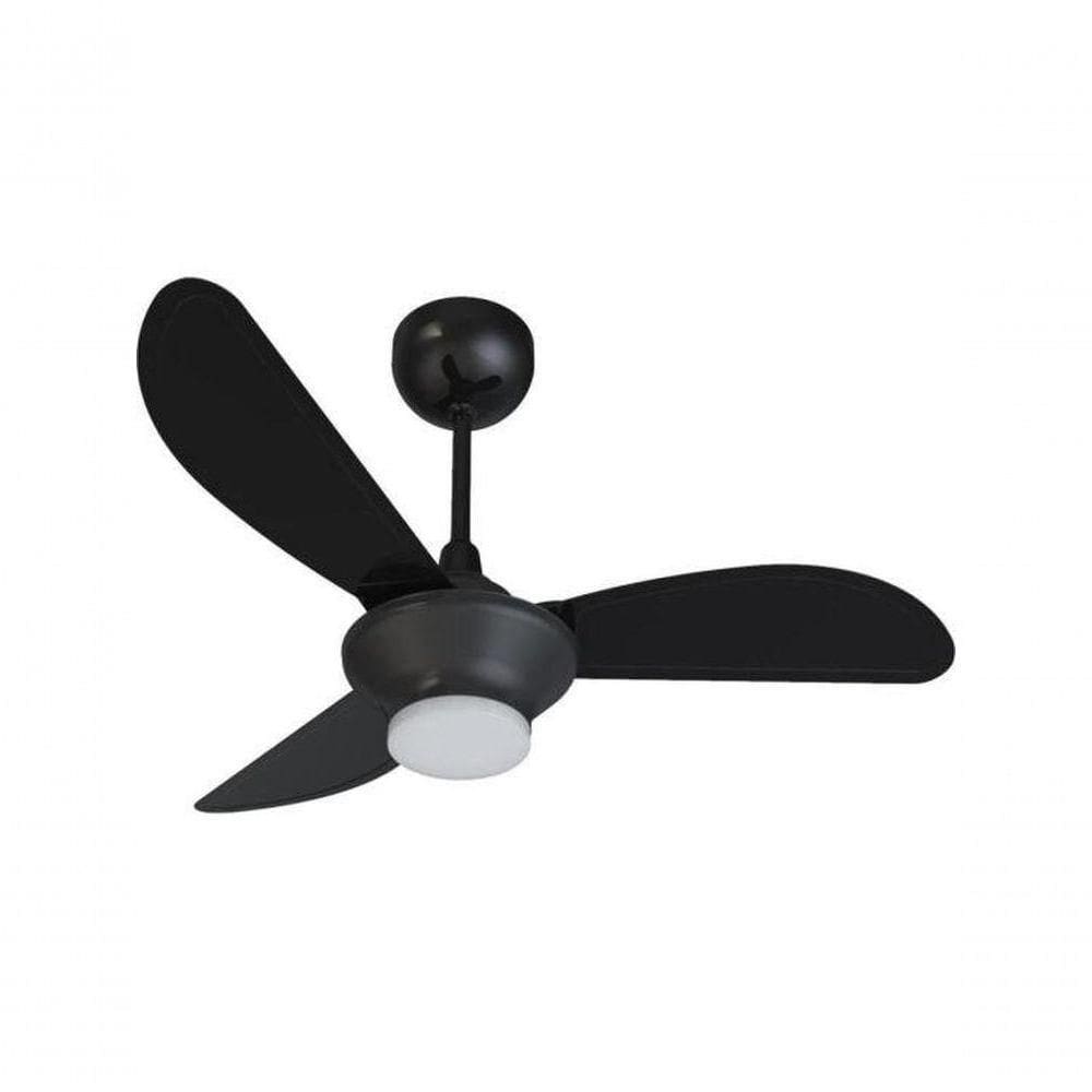Ventilador De Teto Ventisol Mistral 3 Pás Preto Bivolt