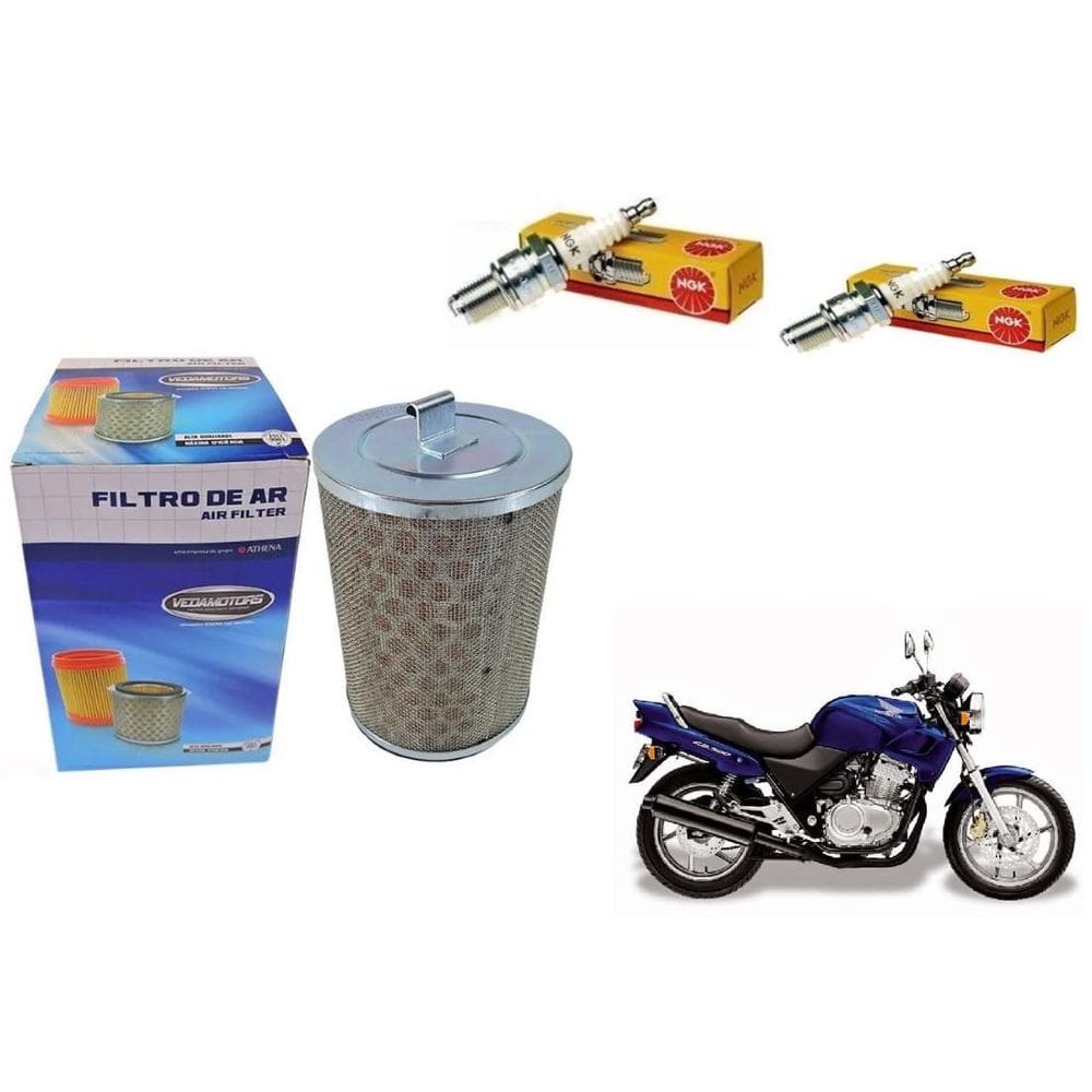 Par Velas Ngk Cr8Eh-9S Filtro Ar Vedamotors Cb 500 Ate 2005