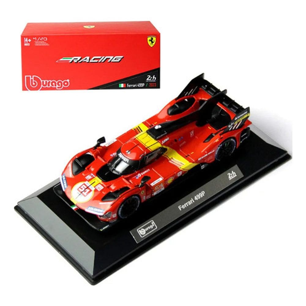 Miniatura modelo carro bburago 1:24 le mans ferrari 499p