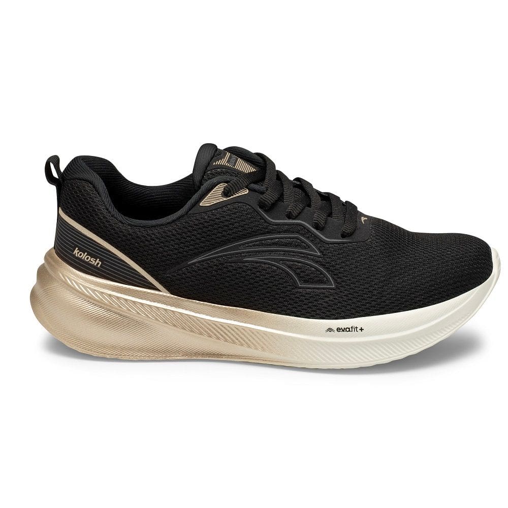 Tênis Esportivo Kolosh Byte E0445 Feminino - Preto