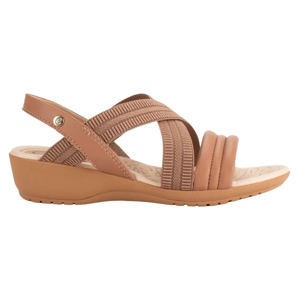 Sandália Campesi CE233 Feminino Mocca saltinho casual