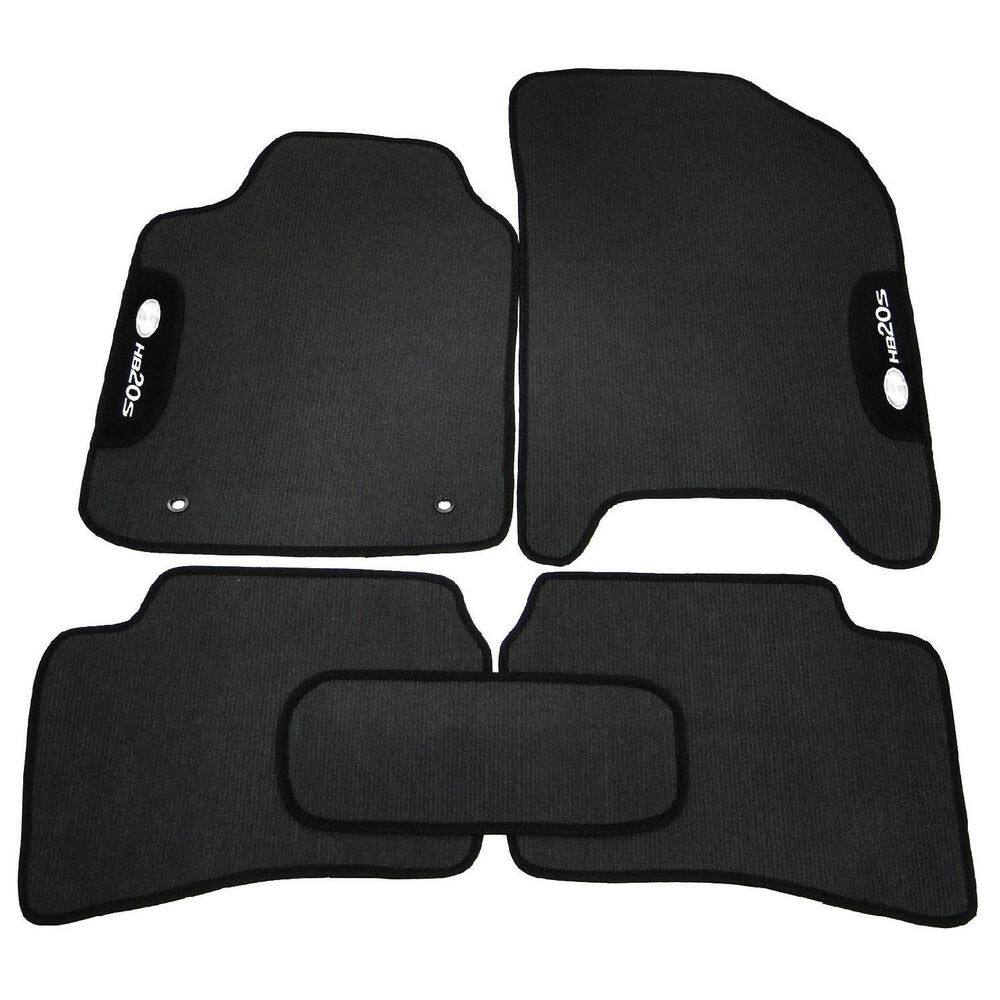 Tapete Automotivo Hb20s Borracha PVC Preto 5 Peças