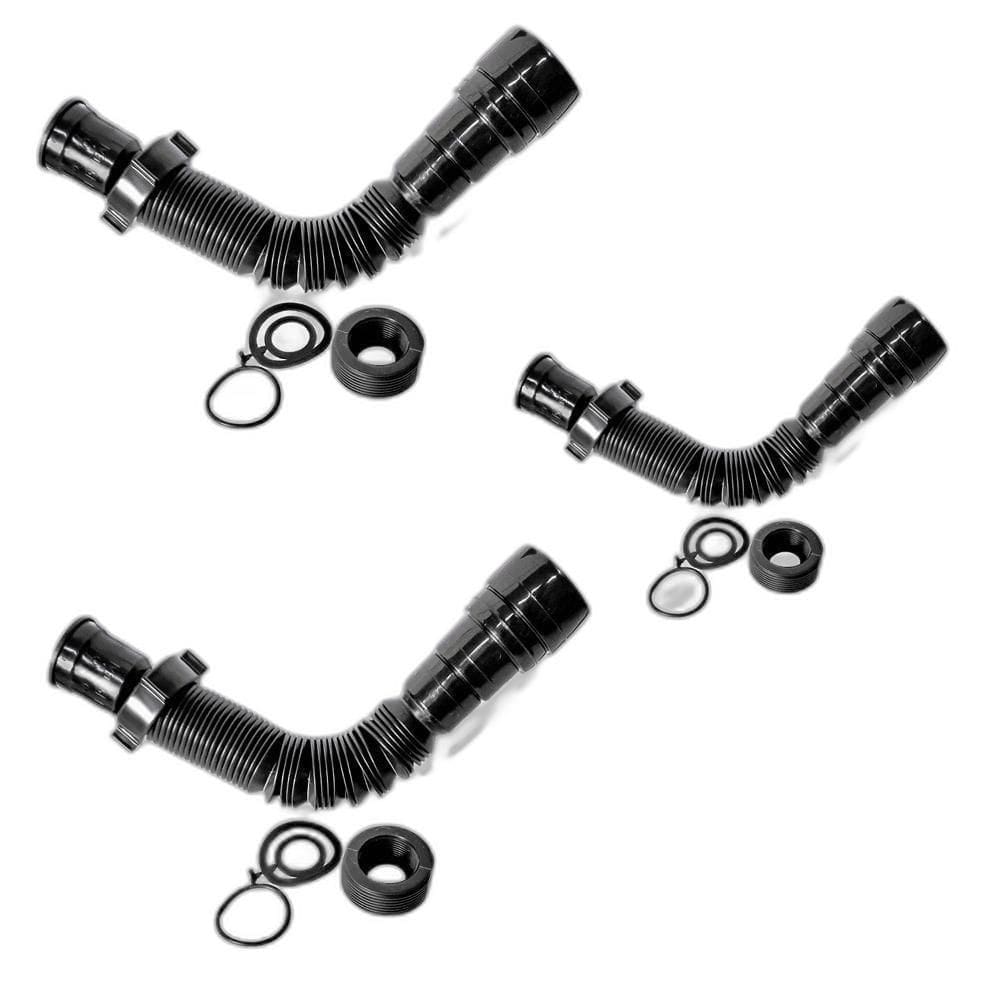 Kit 3 Sifão Universal Pia, Lavatório E Tanque Preto Astra