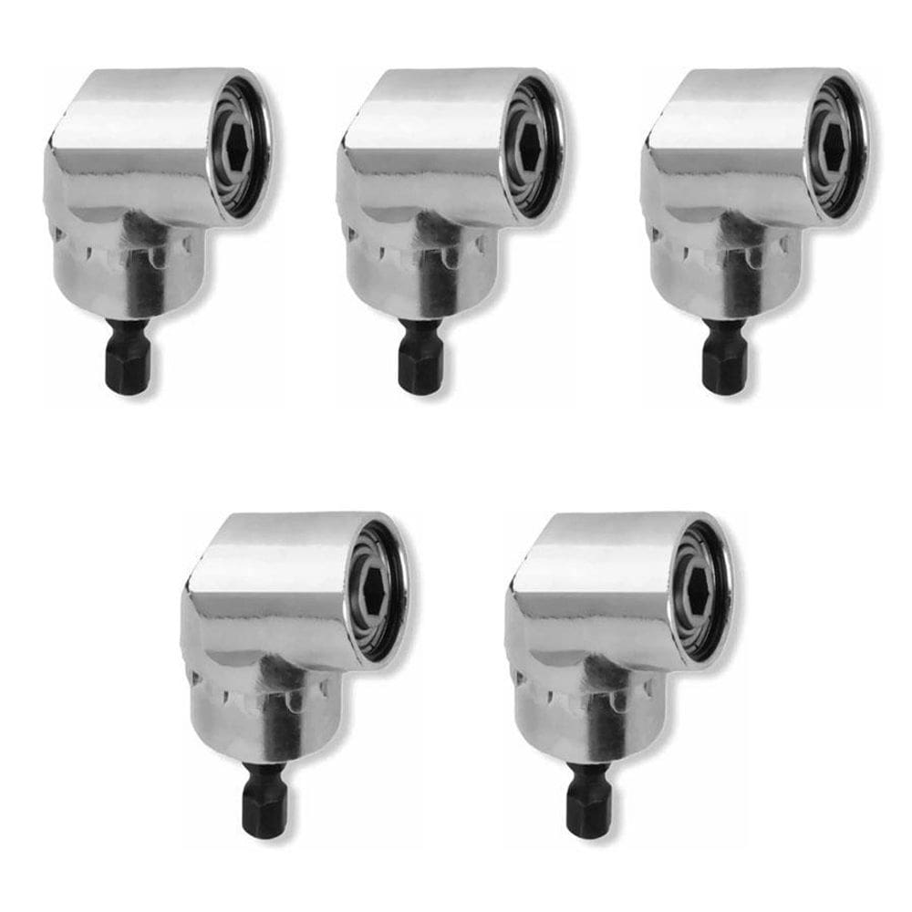 Kit 5 Mandril Angular 1/4 Para Parafusadeiras Charbs