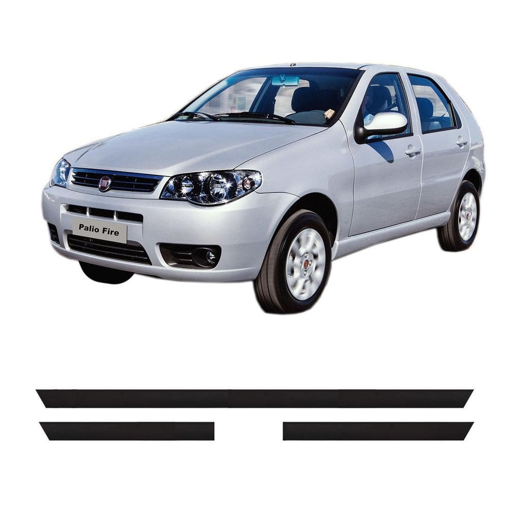 Friso De Protetor Parachoque Fiat Palio 2004 A 2007 Preto