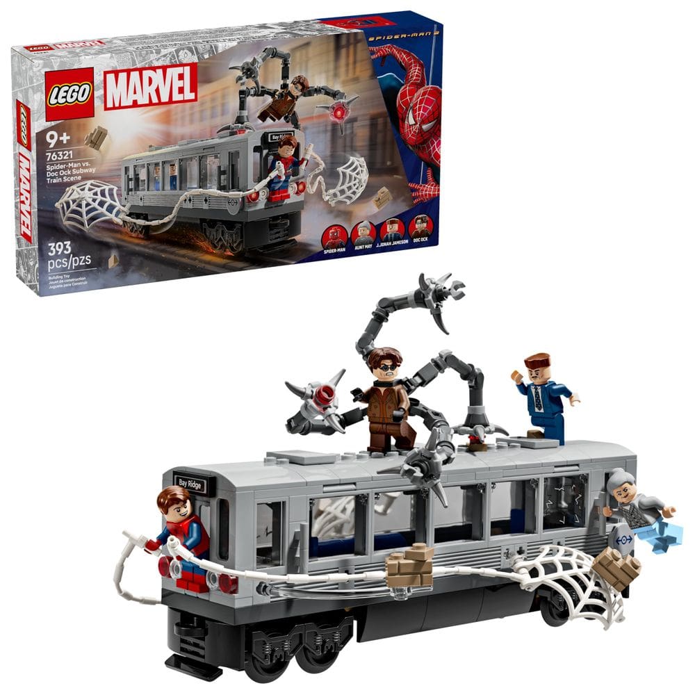 Brinquedo de construção LEGO Marvel Spider-Man vs Doc Ock Subway Train