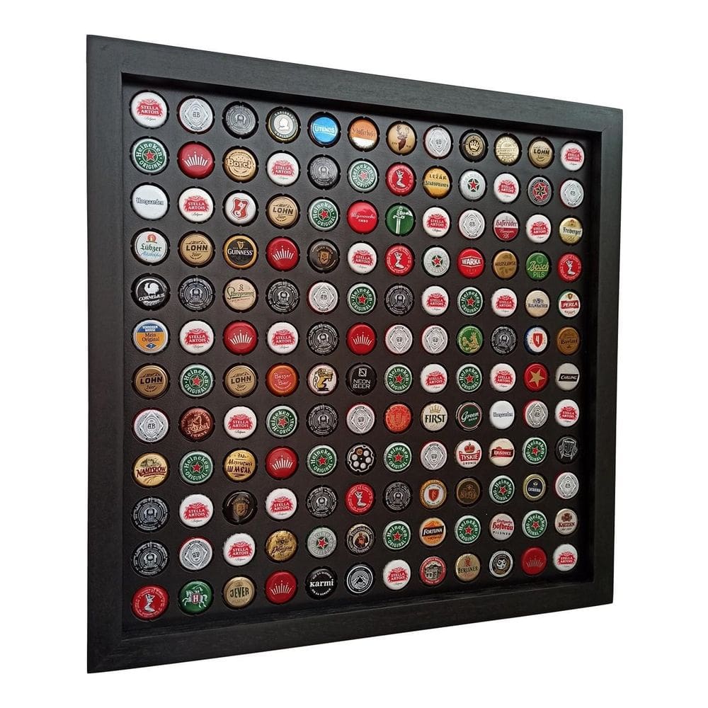Quadro Porta Tampinhas - Linha Black 144 - + Abridor