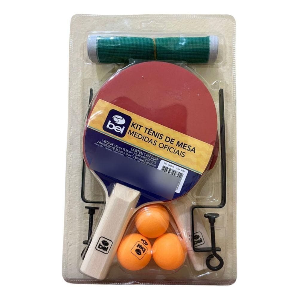 Kit De Tênis De Mesa Com Raquetes Rede Bolinhas Bel Sports