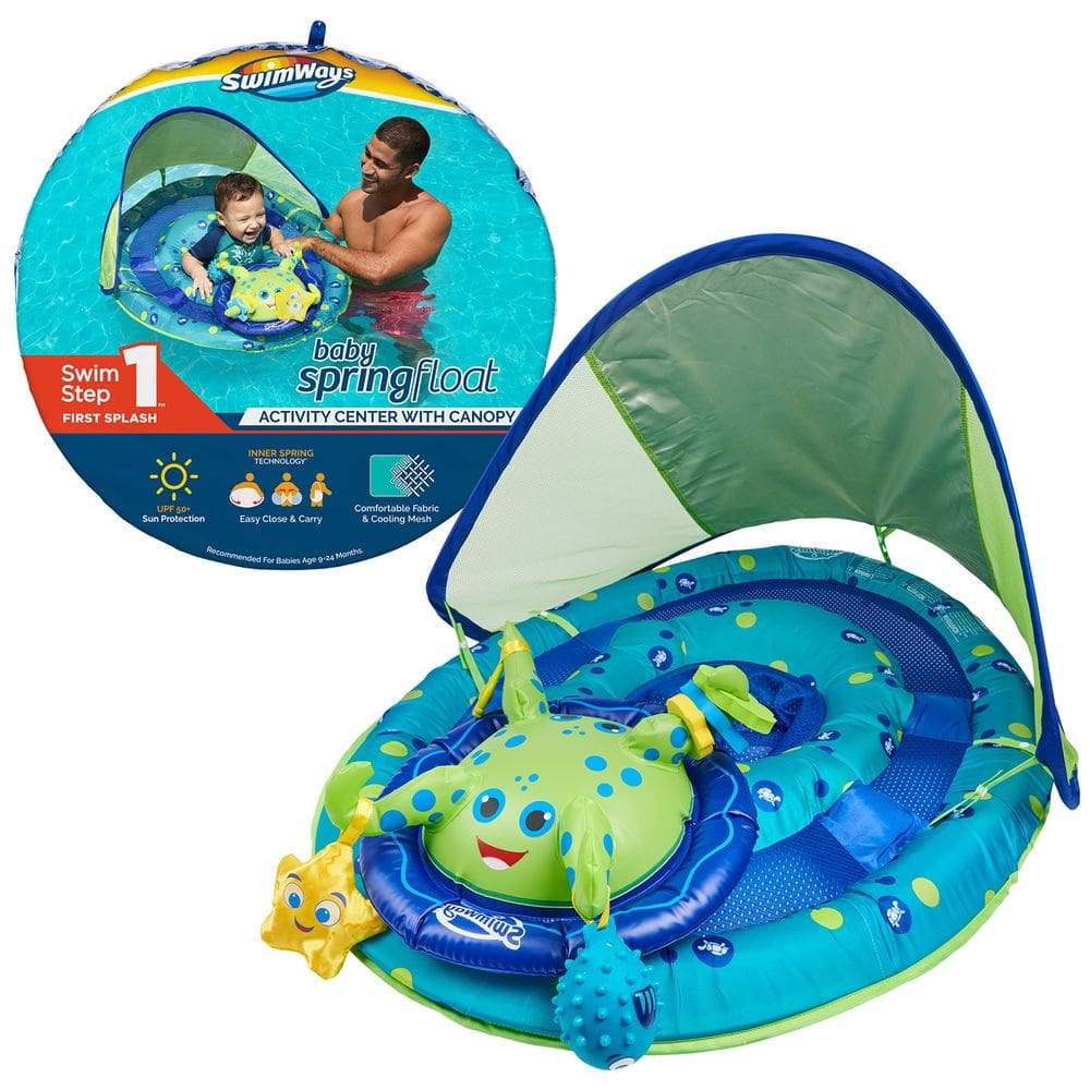 Centro de atividades Baby Pool Float SwimWays Spring Float Green
