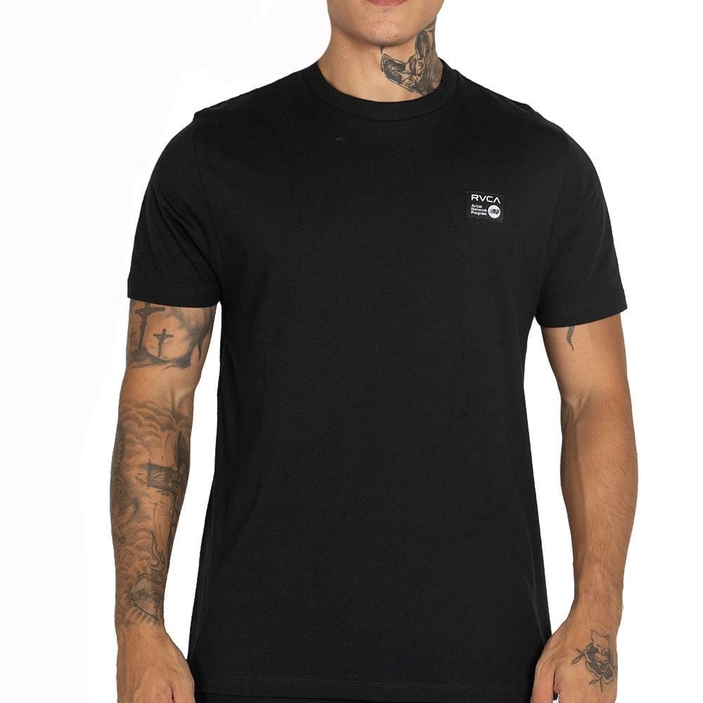 Camiseta RVCA Anp Label SM26 Masculina Preto