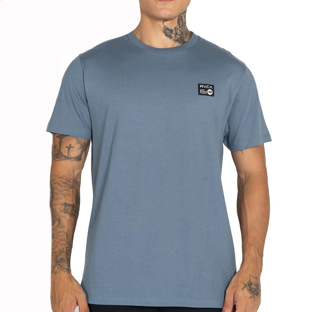 Camiseta RVCA Anp Label SM26 Masculina Azul