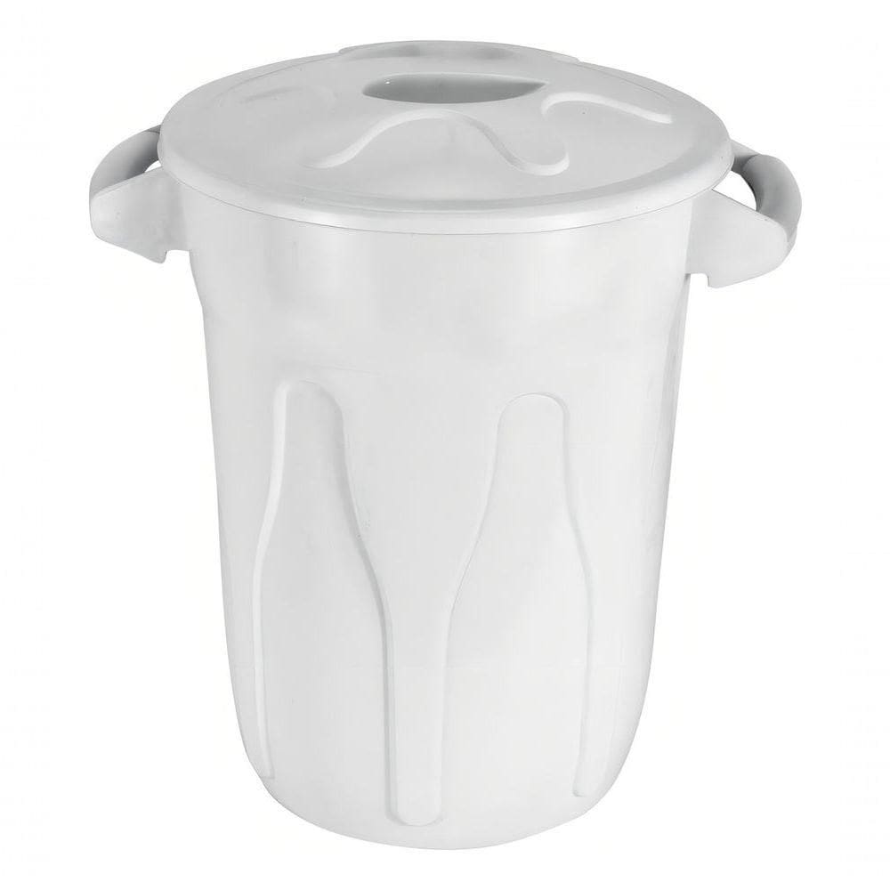 Lixeira Cesto Balde Com Tampa 60 Litros Branco Jsn