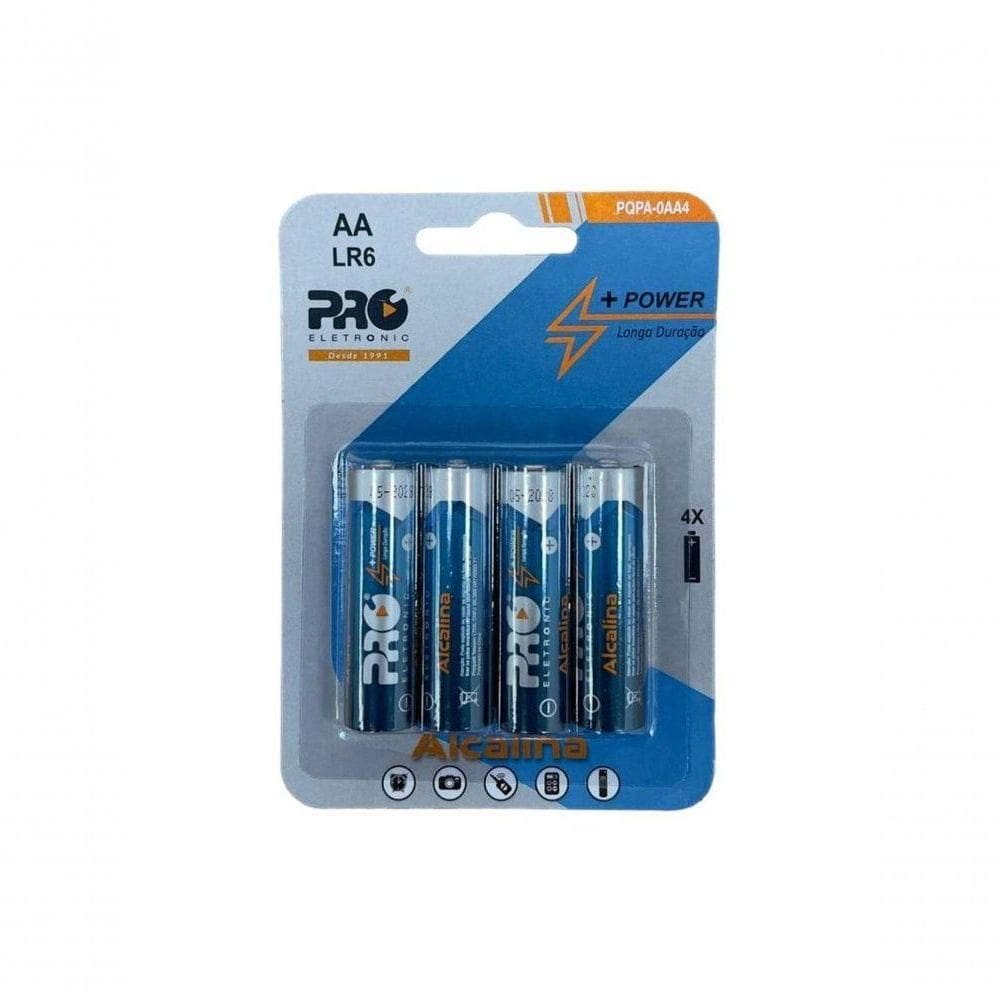 Pilha Alcalina Proeletronic Aa Pqpa-0aa4 Com 4 Unidades