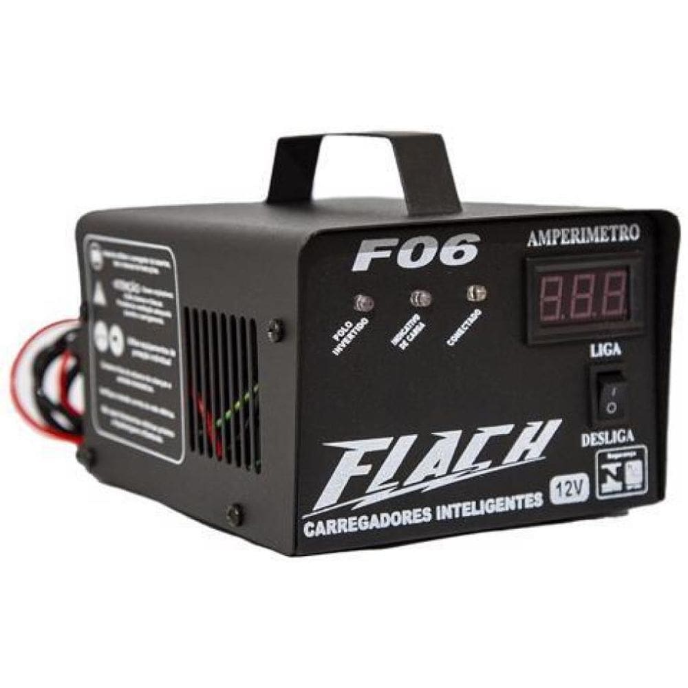 Carregador Inteligente De Bateria 6A-12V Bivolt F06 - Flach