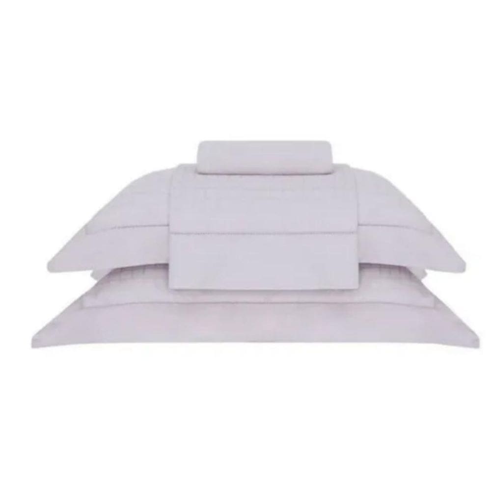 Jogo Cama King Buddemeyer Damask Square Bege Palha 4 Peças