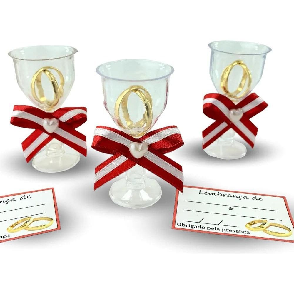 Lembrancinha Casamento Tacinha Com Aliancinhas - Kit Com 30