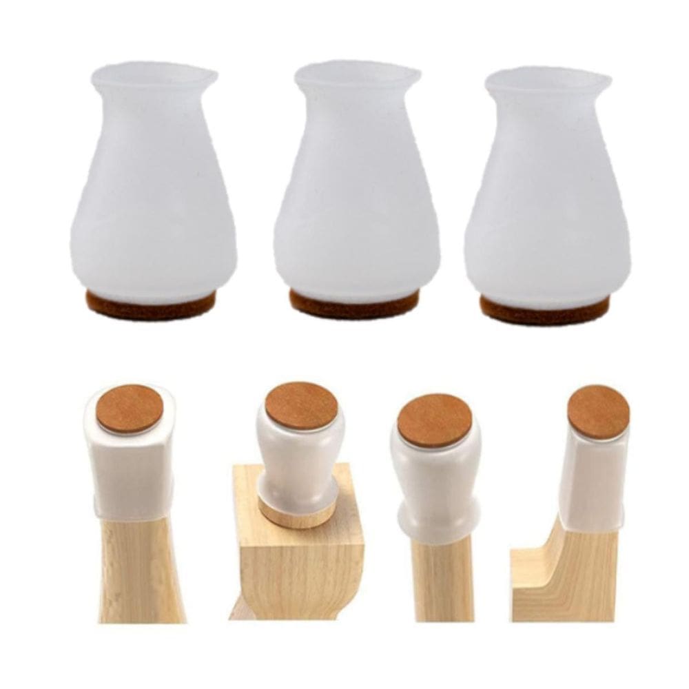 16 Peças Protetor De Silicone Feltro Pé Palito 20Mm A 28Mm