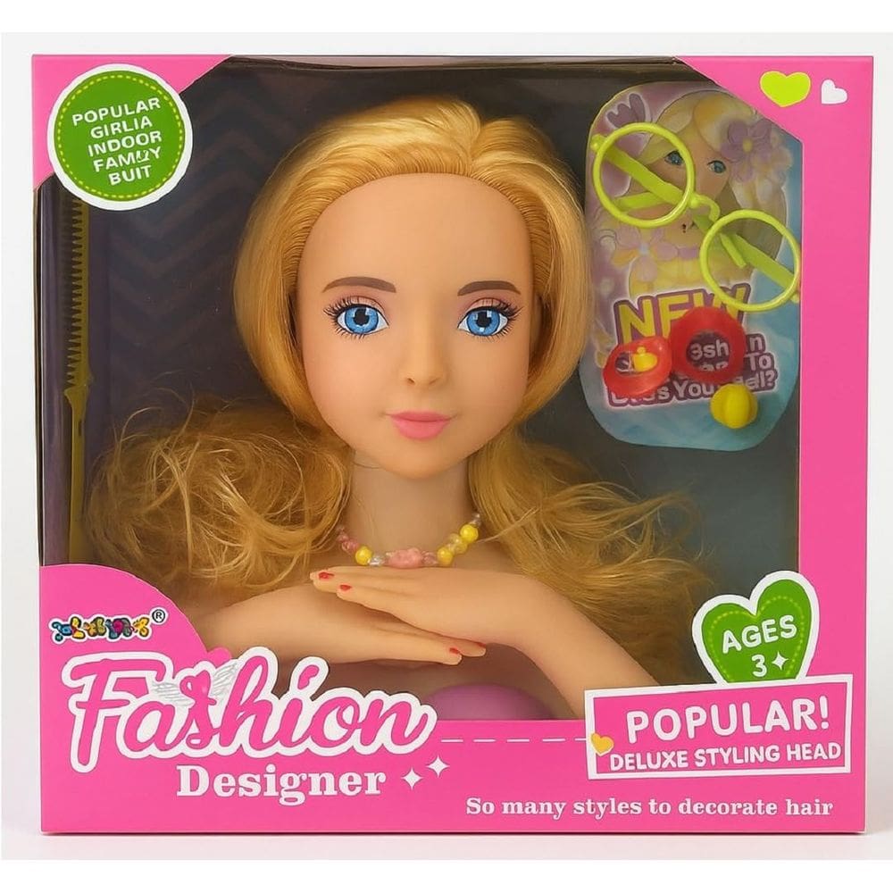 Cabeça de Boneca para Pentear - Fashion Designer Deluxe