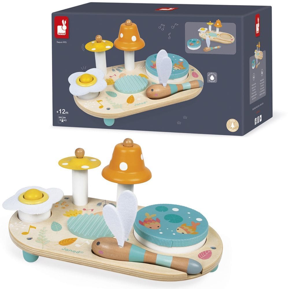 Mesa Jardim Musical 5 Instrumentos em Madeira Brinquedo Infantil - Janod