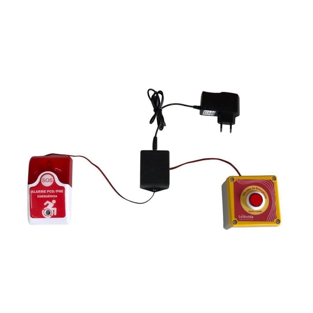 Alarme Pne Audiovisual Com Fio Slim - 3 Botoeira